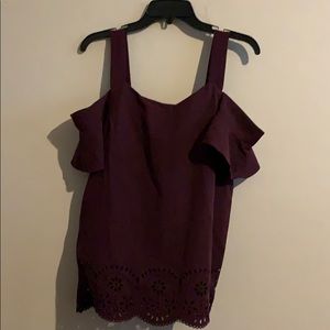 Francesca’s off-the-shoulder tank top